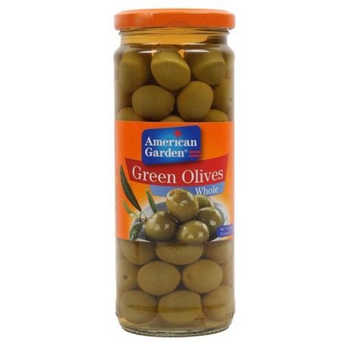 American Garden Green Olives Whole 450g