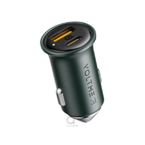 فولتمي كازو CA20 شاحن سيارة USB وType C اخضر 20واط رقم.15671