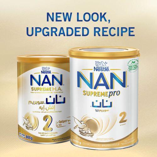 نان سوبريم برو 2 تركيبة حليب غذائية للنمو الصحي للرضع من6الي12شهر 800جم