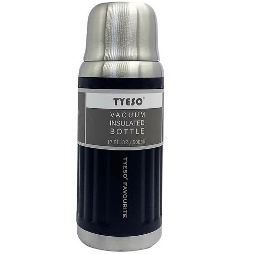 Tyeso Stainless Steel Thermos 500ml Black Model No.1568-16