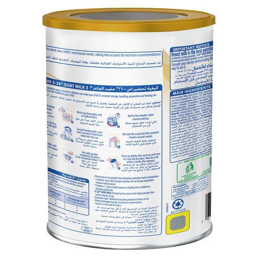 S 26 Goat Milk Formula 3 to Healthy Growth for Infants from1to3Years 380g