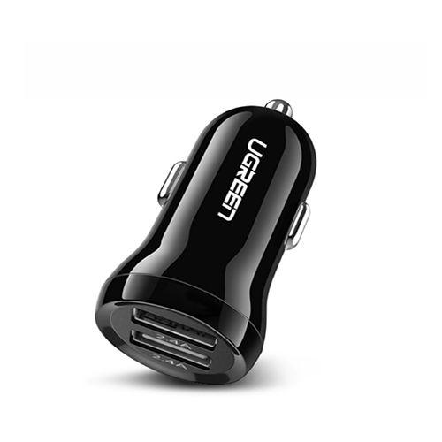Ugreen Mini Car Charger Black Dual USB 5V 4.8A No.10241