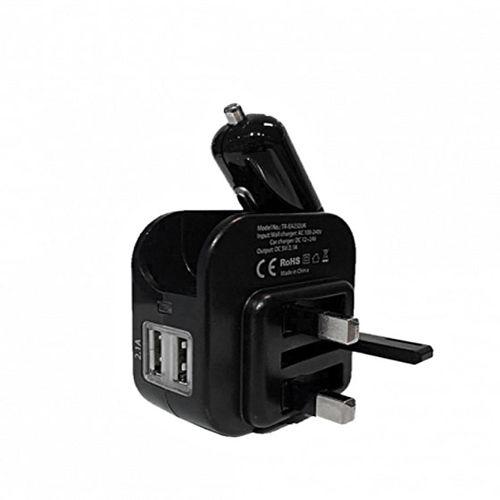  داوزين شاحن 2في1 للسياره والمنزل ثنائي المنفذ USB رقم.9930