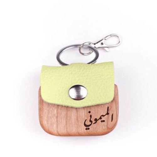 اليجانت حافظة ايربودز خشبية اصفر رقم.604