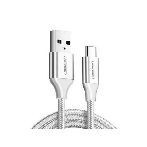 يوجرين كابل USB الي Type C نايلون مضفر ابيض 1م رقم.10903