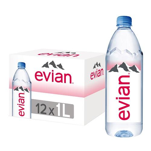 Evian Natural Mineral Water 1Ltr 12Pcs