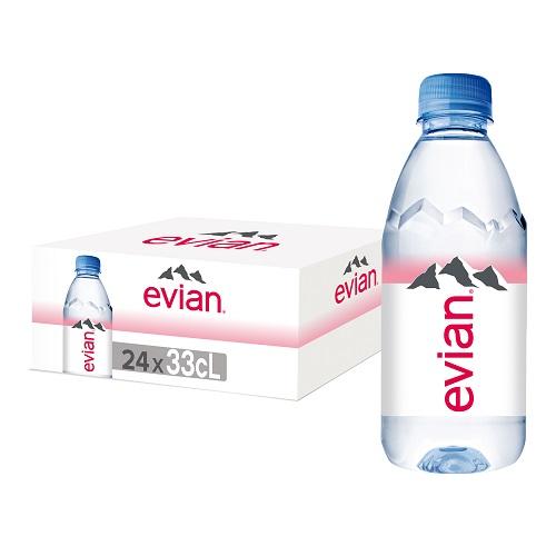 Evian Natural Mineral Water 330ml 24Pcs