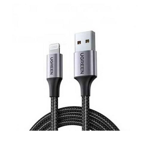 يوجرين USB الى لايتنينج كابل الومنيوم مضفر 2م اسود رقم.11192