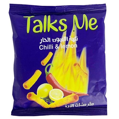 Al Fares Talk Me Corn Crackers Chilli and Lemon Flavor 30g