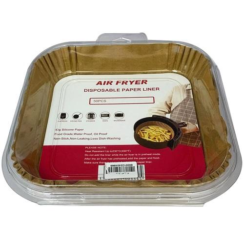 Paper Plates for Electric Fryer Square 160x45mm 50Pcs No.3