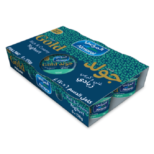 Almarai Gold Full Fat Plain Yogurt 170g 6Pcs