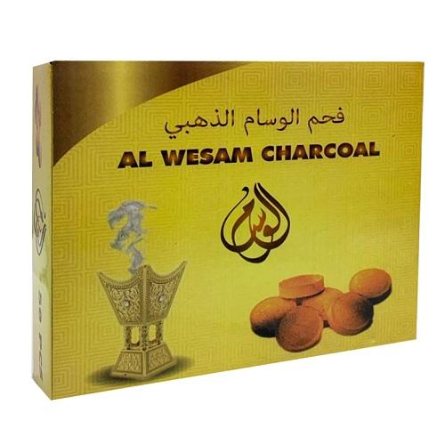 الوسام فحم بخور ذهبي 50قطعة