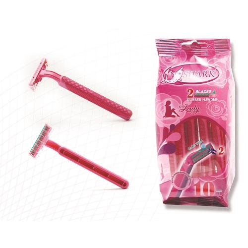Shark Women Razors Rubber Handle 2Razor Blades 10Pcs