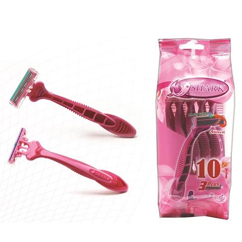 Shark Women Razors Long Rubber Handle 10Pcs