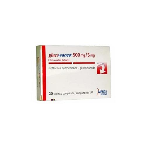 Glucovance to Regulate Blood Sugar Level 500/5 mg 30Tablets