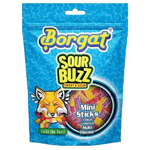 Borgat Sour Buzz Sweet and Sour Mini Sticks Gummy Multi Flavour 75g