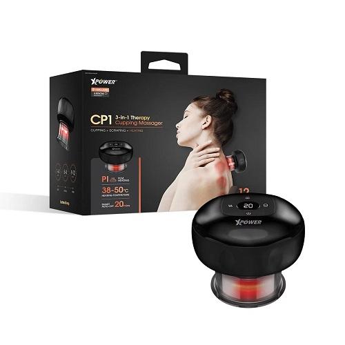 XPower CP1 Therapy Cupping Massager 3in1 Black Model No.DS-A10-BK
