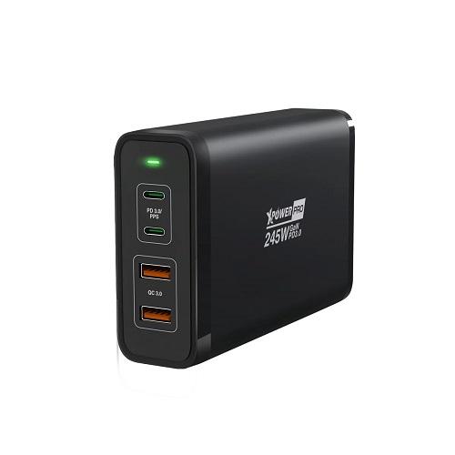 XPower Desktop Charger Pro GX245 with 4Port PD 245W Black Model No.XPP-GX245-BK