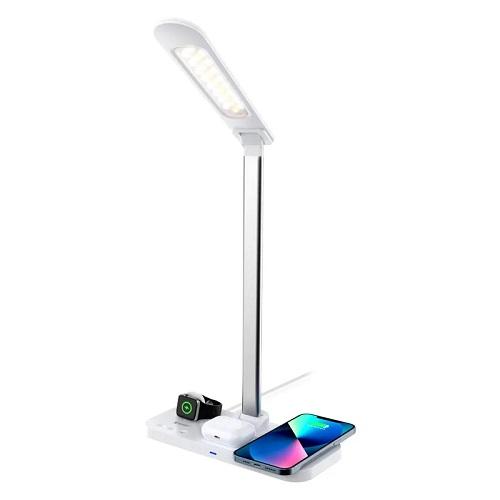 XPower WDL5 Wireless Charging LED Desk Lamp 4in1 15W White Model No.XP-WDL5-WH