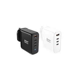 اكس باور جي دبليو150بي شاحن حائط مع 4منافذ 3.0QC وPD بقدرة 150واط اسود موديل رقم.XP-GW150B-BK