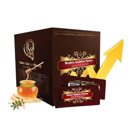 عسل ويلز الذهبي عسل طبيعي وغذاء ملكات النحل وبذور الجنسنج منشط للانتصاب 24كيس