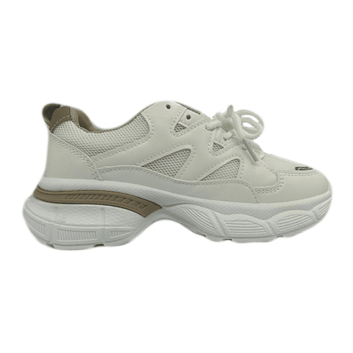 Fashion Women Shoes White and Beige Model No.P9911