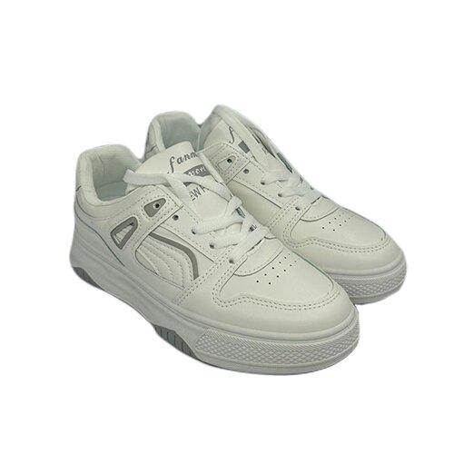Fashion Women Shoes White and Gray No.8805