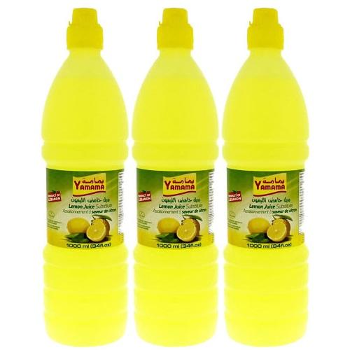 Yamama Lemon Juice 1Ltr 3Pcs