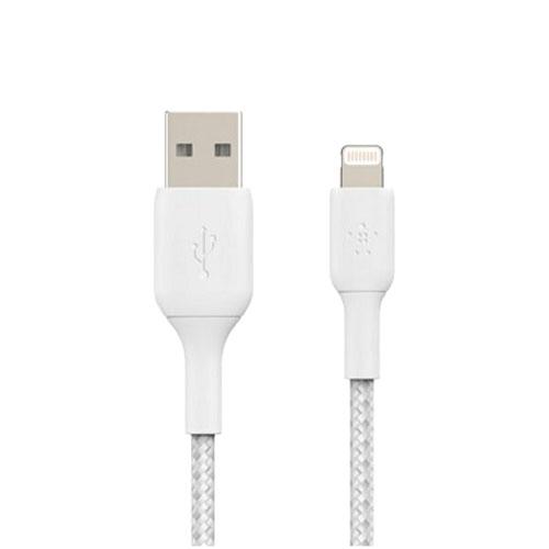 بيلكين بووست تشارج USB الى لايتنينج كابل مضفر 3م ابيض رقم.14193