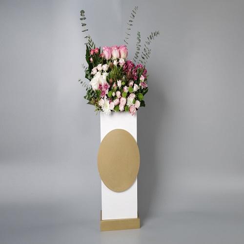 White Wood Decor in Rose Gold with Printing Card Model No.RS121