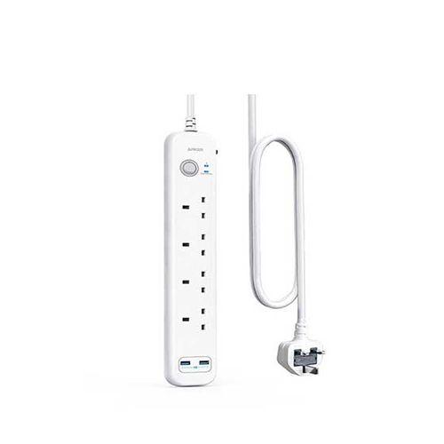 انكر موزع الطاقة السلكي USB مشترك كهرباء 6في1 ابيض رقم.11708