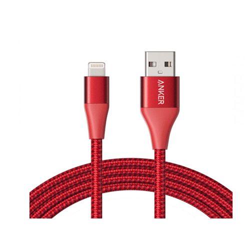 انكر باورلاين بلس 2 USB الي ايفون 180سم C89 احمر رقم.11936