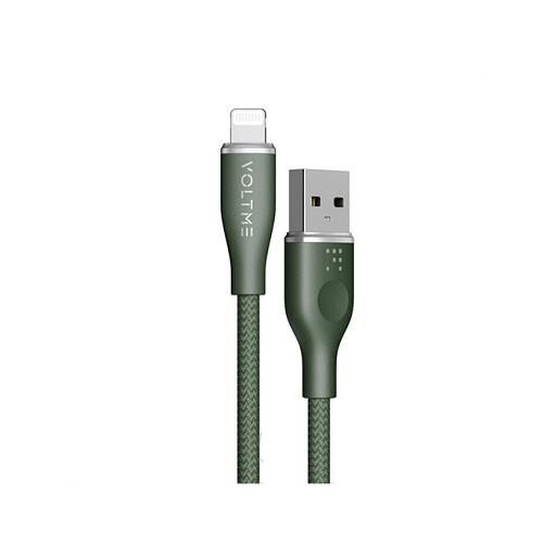 فولتمي كابل باورلينك USB الى لايتينيج بطول 1.2م اخضر رقم.15698