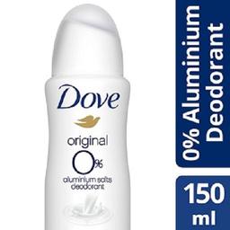Dove Deodorant Spray Original 0% Aluminum Salts Lasts 48hours 150ml