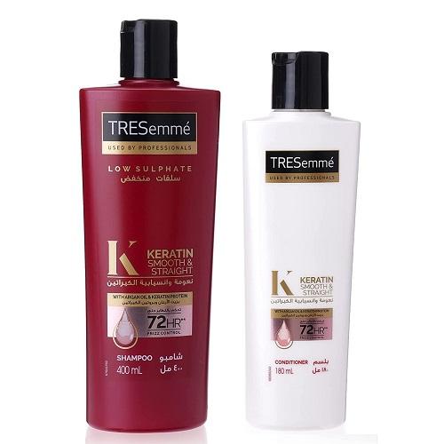 Tresemme Keratin Smooth Shampoo with Argan Oil 400ml+Conditioner180ml