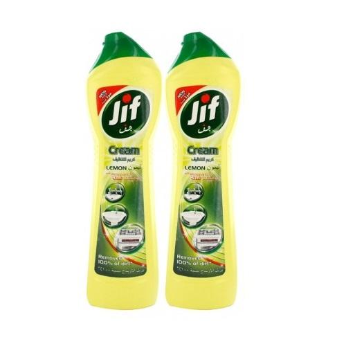 Jif Cleansing Cream with Microcrystals Lemon Scent 500ml 2Pcs