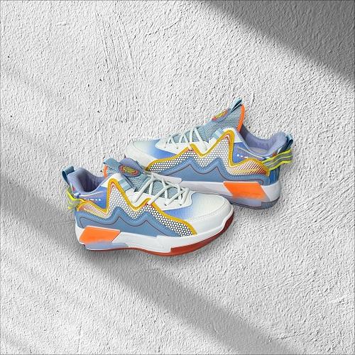 Fashion Boys Shoes White and Orange No.69014-10