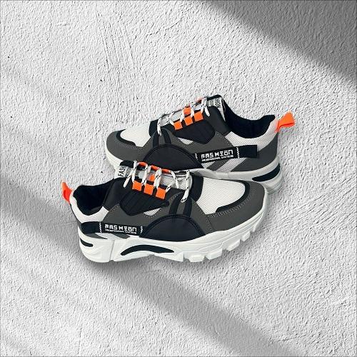 Fashion Men Shoes Black and Orange Model No.Zm98