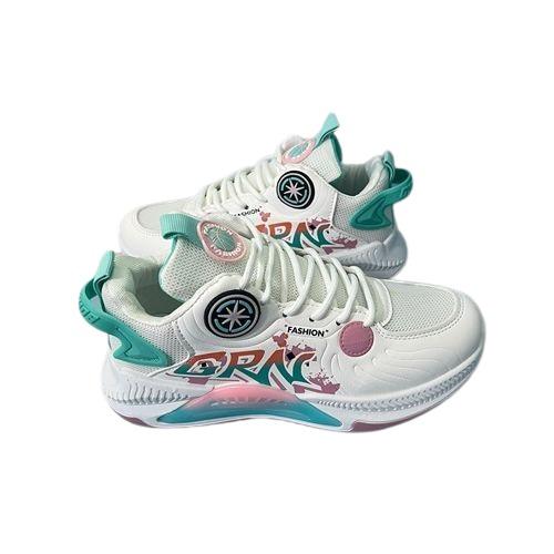 Fashion Boys Shoes White and Purple No.6011