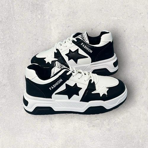 Fashion Girls Shoes Black and White Model No.H1