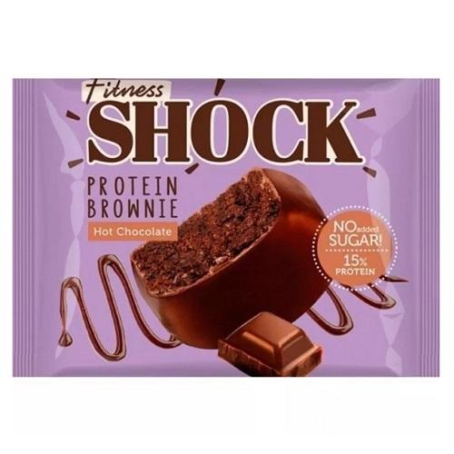 Fitness Shock Protein Brownie Hot Chocolate Flavor No Added Sugar 50g