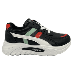 Fashion Women Shoes Black and Red No.8806