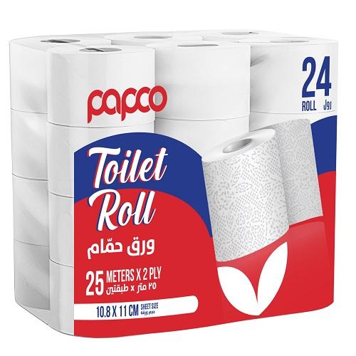 Papco Toilet Roll Double 25mtr 24Roll