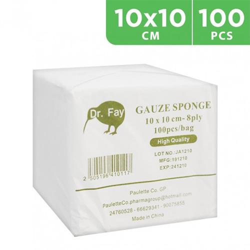 دكتور فاي شاش اسفنجي 10×10سم 8طبقات 100قطعة