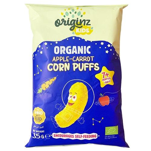 Originz Kids Organic Corn Snack from 7Months Carrot and Apple Flavor 35g