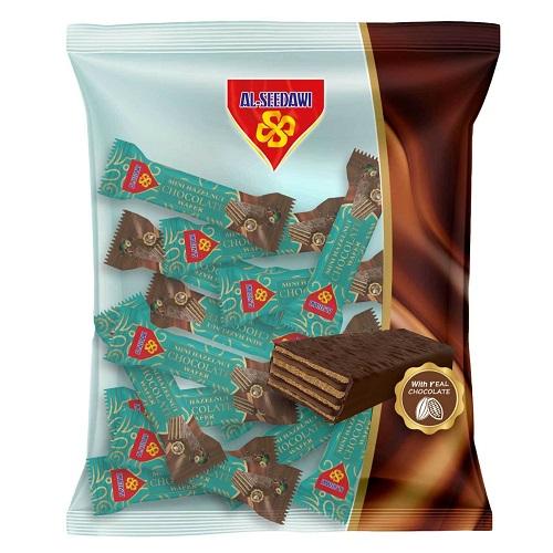 Al Seedawi Mini Wafer Filled and Covered with Natural Chocolate and Hazelnut Cream 650g