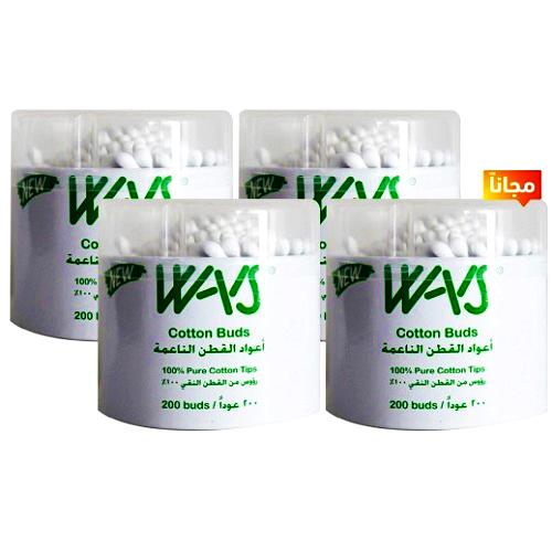Ways Cotton Buds 200Buds 3+1Free