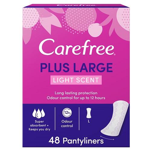 Carefree Plus Large Light Scent 48Pads