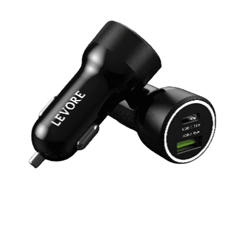 ليفوري شاحن سيارة PD بمنفذ Type C و USB A بقوة 51واط اسود رقم.15466