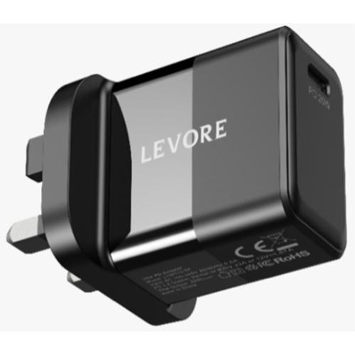 Levore Wall Charger Type C PD Fast Charging Adapter 20W Black No.15471